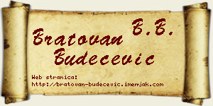 Bratovan Budečević vizit kartica